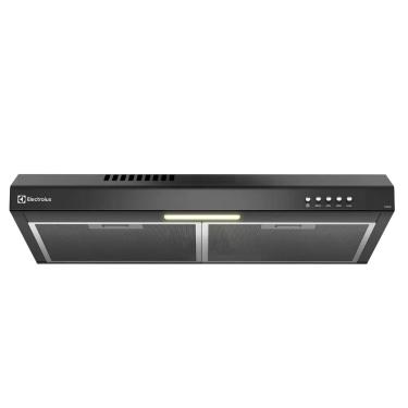 Imagem de Depurador de Ar Electrolux 60cm Preto Alto Poder de Sucção, Luz LED e Filtragem Dupla (DE6SB) 127V