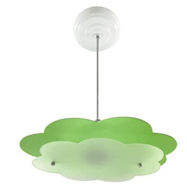 Imagem de Luminária Pendente Nuvem céu Infantil Criança Quarto Bebê Menino Menina (Verde)
