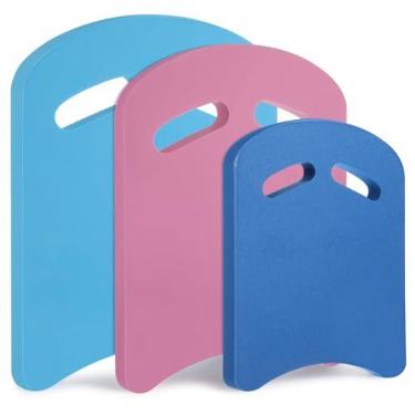 Imagem de Soulchen Pacote com 3, boia de natação combo de 3 tamanhos para boia de piscina, auxílio de natação compatível com nadadeiras para prática técnica de exercício de colo (azul claro, rosa, azul escuro)