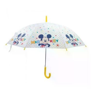 Imagem de Guarda Chuva Infantil Branco Estrelinhas Mickey Disney