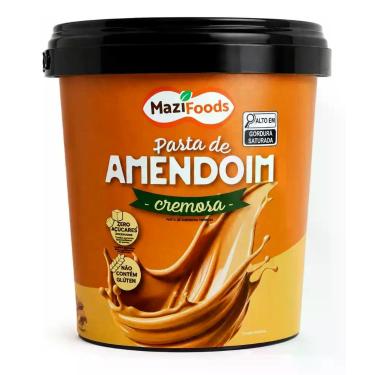 Imagem de Pasta De Amendoim Cremosa Zero Açúcar Sem Glúten 1 Kg - Mazifoods, Ame