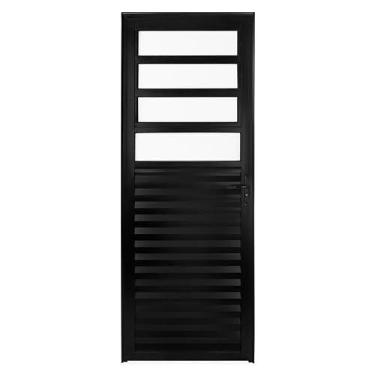 Imagem de Porta basculante 2,10x80 lado ESQUERDO no alumínio preto