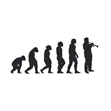 Imagem de Trompete Notizbuch: Trompete Evolution Orchester Trompetist Musiker / 6x9 Zoll / 120 karierte Seiten Seiten