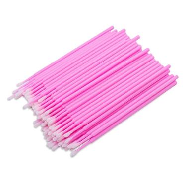 Imagem de Kit 100 Aplicador Microbrush Bastão Fino para Extensão Alongamento de 