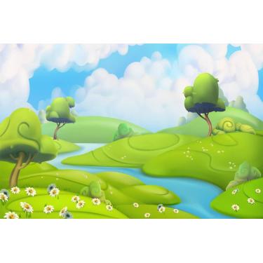 Imagem de Painel de Lona Cenário Primavera Floresta e Rio - Fabrika de Festa, 10