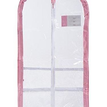 Imagem de Bolsa de vestuário de plástico transparente com bolsos para competições de dança Danshuz - rosa