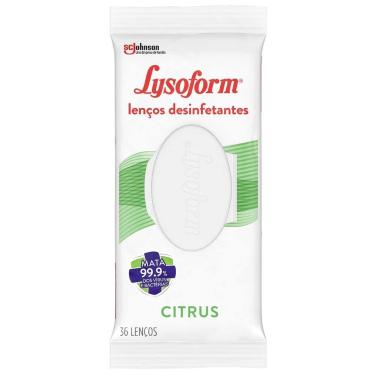Imagem de Lenços Desinfetantes Lysoform Citrus 36 unidades - SC Johnson