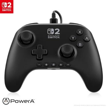 Imagem de PowerA Controle Advantage com Fio para Nintendo Switch 2 - Preto, Licenciado, Efeitos Hall, Botões Mapeáveis, Pro Controller, Botão-C, Controles de Áudio