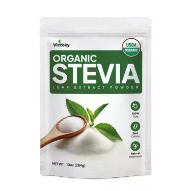 Imagem de Extrato orgânico puro de Stevia em pó Viccoky 284g sem açúcar
