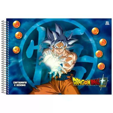 Imagem de Caderno Desenho e Cartografia Espiral Capa Dura Dragon Ball 60 Folhas