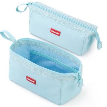 Imagem de CICIMELON Estojo de lápis de grande capacidade para escola, adolescente, meninas, meninos, mulheres (azul)