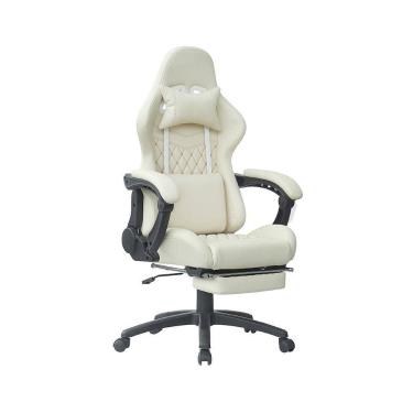 Imagem de Cadeira Gamer Creed Creme e Laranja - Mobly