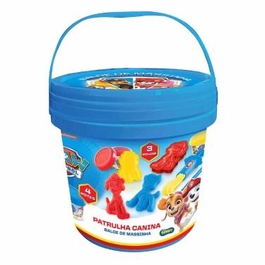 Imagem de Balde com 4 Potes de Massinha e Acessórios - Patrulha Canina - Sunny B