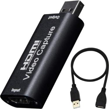 Imagem de BlueAVS Placa de captura de vídeo HDMI para USB 1080P para gravação de transmissão de vídeo ao vivo via câmera de ação DSLR - Captura 1080p a 30Hz (preto metálico)