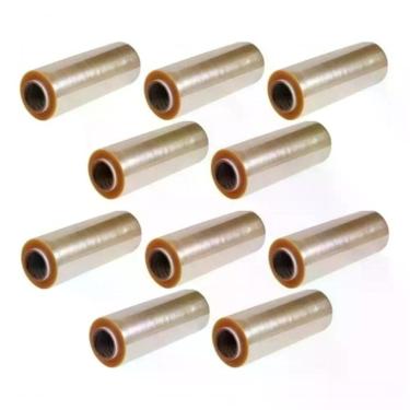 Imagem de Kit 10 Rolos Plástico Filme PVC Filme 28CM X 300M para Embalagens e Proteção Livre de Bisfenol a Transparente Higipack