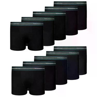 Imagem de Kit 10 Cuecas Box Boxer Infantil Lupo Kids Algodão Masculina - Preto -