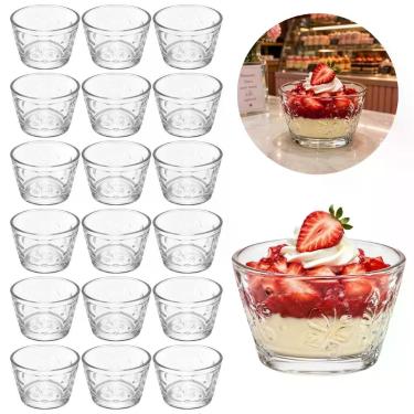 Imagem de 18 Bowl de Vidro Borboleta Resistente 100ml Transparente - Rojemac