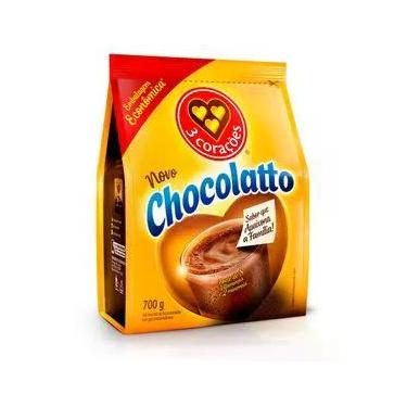 Imagem de Achocolatado Chocolatto 3 Corações Refil Pacote 700g