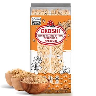 Imagem de Barrinha Integral Okoshi, 200g, Pack com 8 Unidades | Com Gergelim e Amendoim, Vegano, Sem Glúten, Sem Lactose, Sem Gordura Trans