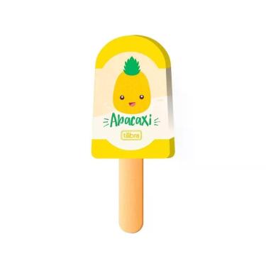 Imagem de Borracha Tilibra Picolé Frutas com Aroma Macia Não Tóxica 1 Unidade para Escrever e Desenhar Amarelo