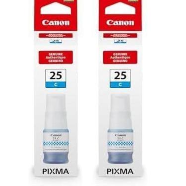 Imagem de Frasco de tinta Canon GI-25 Cyan 37mL (pacote com 2) para MAXIFY GX202