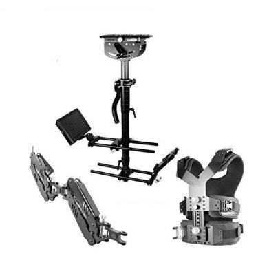 Imagem de GOWE Câmera de vídeo profissional de fibra de carbono de carga de 16 kg estabilizador Steadicam para fotografia Steadycam colete de suporte duplo