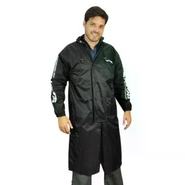 Imagem de Capa De Chuva Sea Fishing Com Ziper Duplo Impermeável, Preto, G