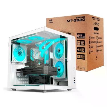 Imagem de Gabinete Gamer Aquarius MT-G920WH com Frontal e Lateral em Vidro Temperado Usb 3.0 Branco C3tech