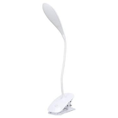 Imagem de Lâmpada de leitura de LED, fácil de usar, luminária de mesa com clipe, controle de toque, pescoço flexível de 360° para proteção ocular