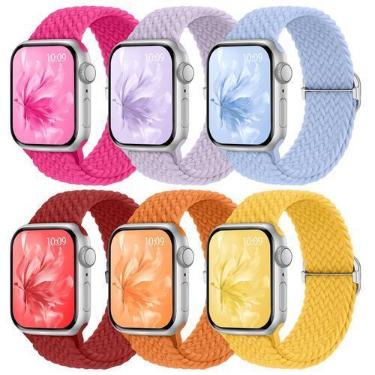 Imagem de Pulseiras elásticas trançadas compatíveis com Apple Watch 38-49 mm - K