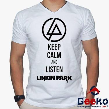 Imagem de Camiseta Linkin Park 100% Algodão Keep Calm and Listen Linkin Park Roc