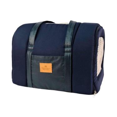 Imagem de Bolsa de Transporte Bonito pra Cachorro Marinho para Cães