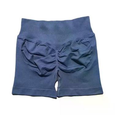 Imagem de Shorts De Yoga E Corrida Femininos De Cintura Alta Sem Costura, Elásti