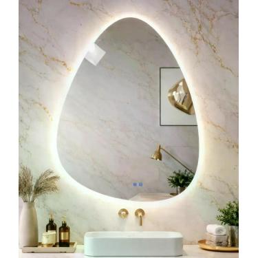 Imagem de Espelho De Led Banheiro Touch 3 Cores de Luz com Display Digital e Des