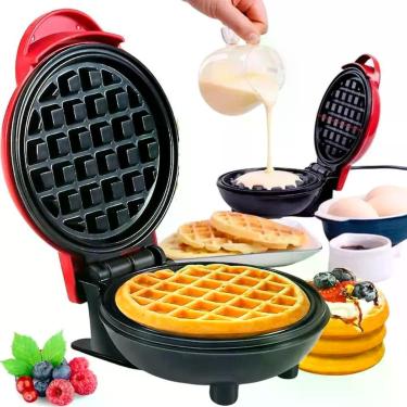 Imagem de Mini Waffle Máquina Portátil Compacta Ideal Para Viagem 110V - Relet