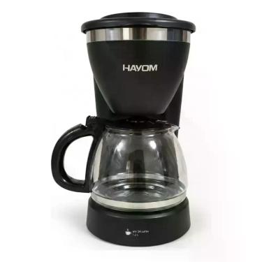 Imagem de Cafeteira Elétrica Hayom Família 1.2L Preta e Cromada 127V, 110V