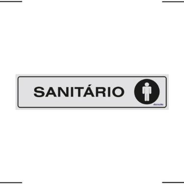 Imagem de Placa De Sinalização Sanitário Masculino 30x7 Ekomunike - B-525 F9e