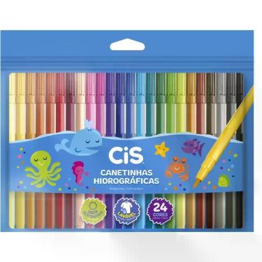 Imagem de Caneta Hidrografica CIS Lavavel 24 Cores - Sertic