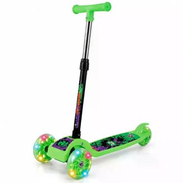 Imagem de Patinete Infantil Bomb-Hero 3 Rodas com LED Guidão Ajustável e Direção por Inclinação Verde