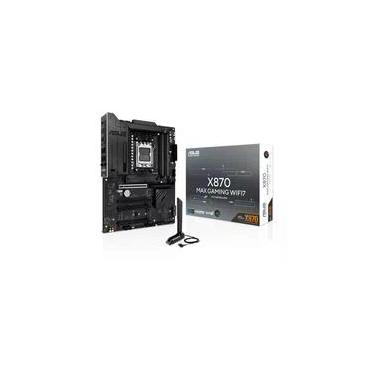 Imagem de Placa Mãe ASUS X870 MAX GAMING WIFI7, AMD, AM5, ATX, DDR5, Wi-fi 7, Bluetooth, Preto - X870 MAX GAMING WIFI7
