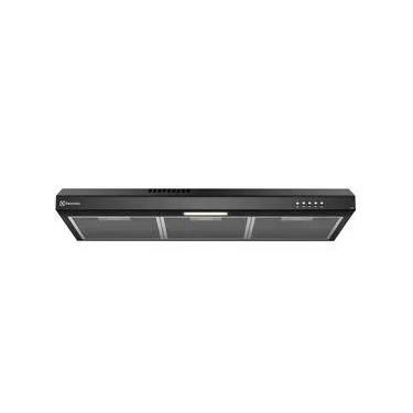 Imagem de Depurador de Ar Electrolux 80cm Preto Alto Poder de Sucção, Luz LED e Filtragem Dupla (DE8SB)