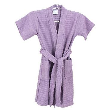 Imagem de ROUPÃO DE BANHO ATOALHADO INFANTIL 100% ALGODÃO LILAS Tam. 6