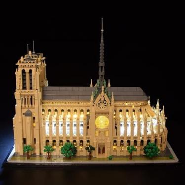 Imagem de LightGo Kit De Iluminação Led Projetado Para O Conjunto Construção Lego 21061 Notre-Dame Paris - Não Inclui Modelo (Versão Clássica)
