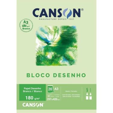 Imagem de Bloco para Educacao Artistica Desenho A-3 180G.20FLS Branco - Fila Can