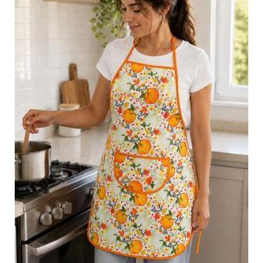 Imagem de Avental de Cozinha Estampado com Plástico - Abóboras - Arte & Tear