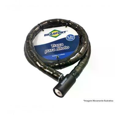 Imagem de Cadeado Para Moto Com Chave 22Mm X 1,2M