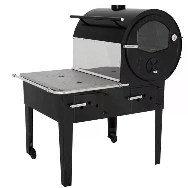 Imagem de Forno acoplado lux preto chapa f.f. esquerda - Fornos Pinhal