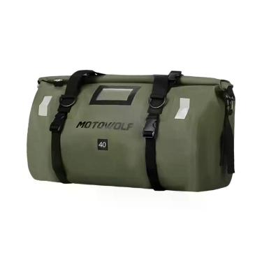 Imagem de Bolsa De Selim Para Motocicleta Impermeável Preta 20L-130L, Mochila De