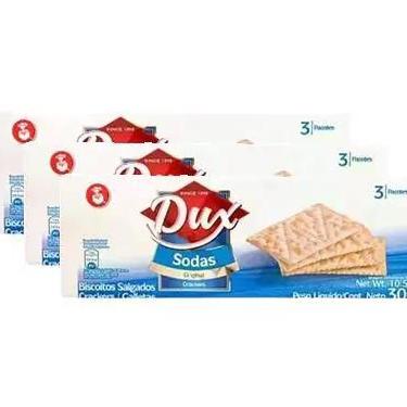 Imagem de kit 3 Biscoito Colombiano Dux Craker Sodas Original 300g