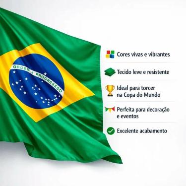 Imagem de Bandeira Brasil Capô Carro Seleção Torcedor Entrega Agil - Rick Import